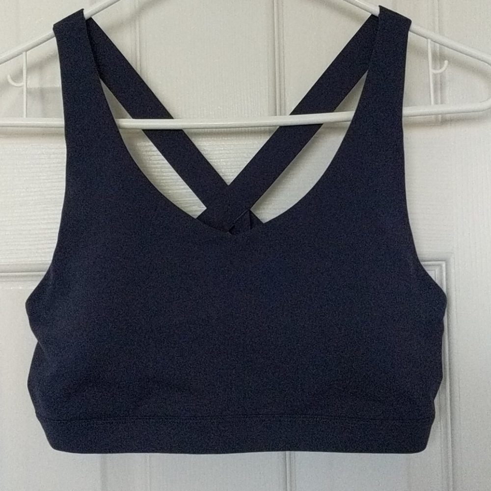 Prana Verana cross back sports bra in navy